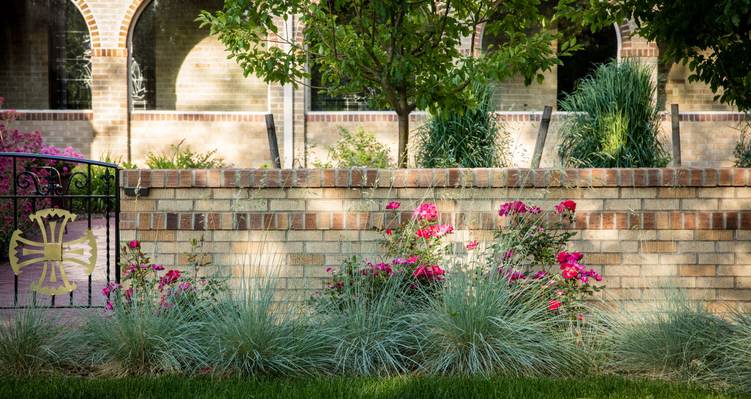C&H Landscaping Church Renovation Brick Retaining Wall