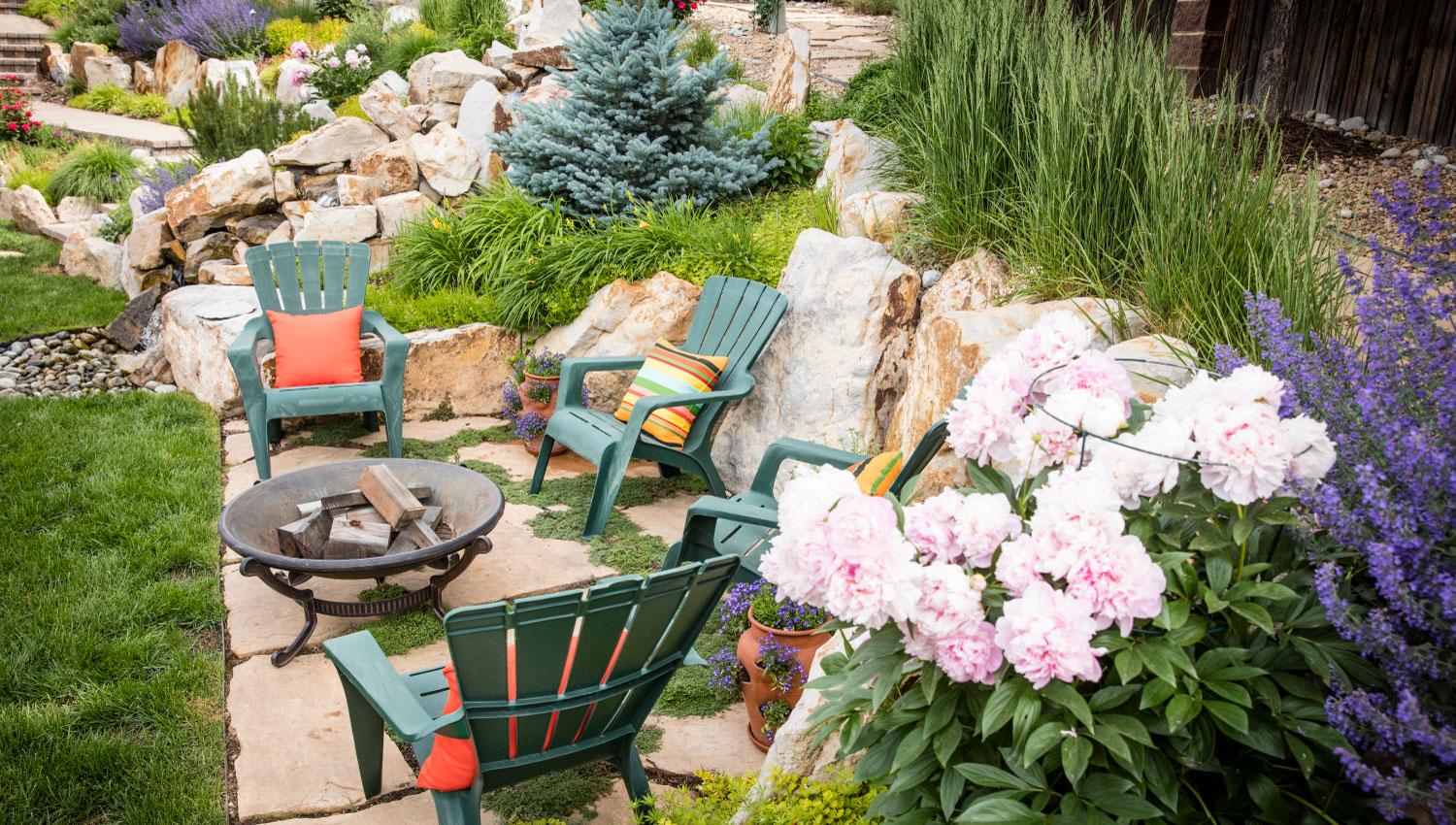 C&H Landscaping Outdoor Patio Natural Stone Landscape Design