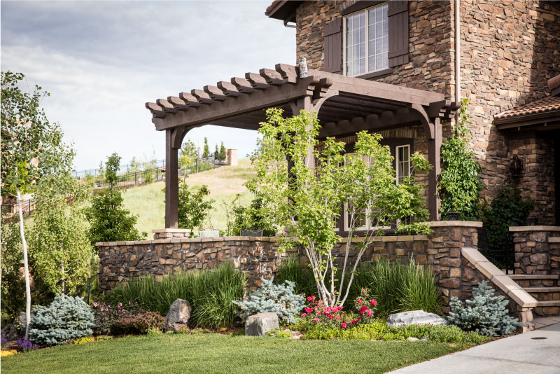 C&H Landscaping Courtyard with a View Landscape Design